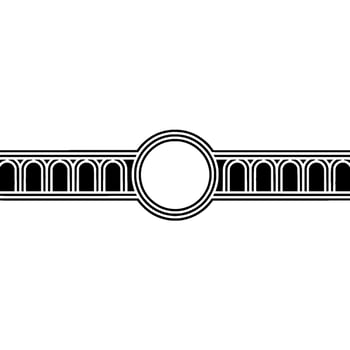 Art Deco Border, Geometric Ornamentation, Minimalist vector