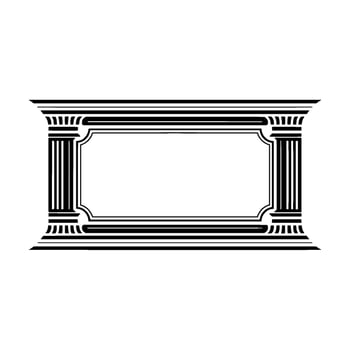 Art Deco Frame, Elegant Border, Vintage , Minimalist Illustration, Stripes vector