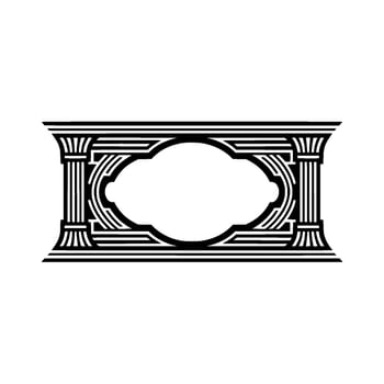 Art Deco Frame, Geometric Ornament, Vintage Elegance - Retro vector