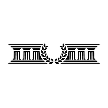Geometric Classical Ornament, Minimalist vector