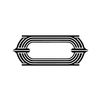 Art Deco Ribbon Frame, Minimalist , Elegant Border vector