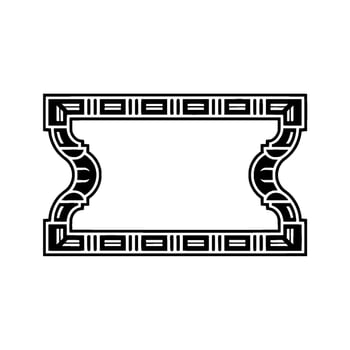 Art Deco Frame, Geometric Ornament, Elegant Border, Vintage, Monochrome vector