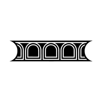 Geometric Archway, Art Deco Silhouette, Minimalist, Line vector