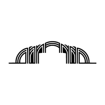 Geometric Arch, Minimalist , Modern Emblem, Lineart vector