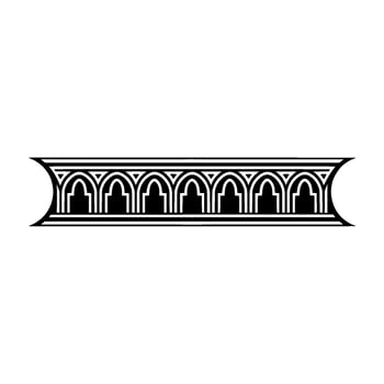 Art Deco Arch Motif, Elegant Border - Ornamentation vector