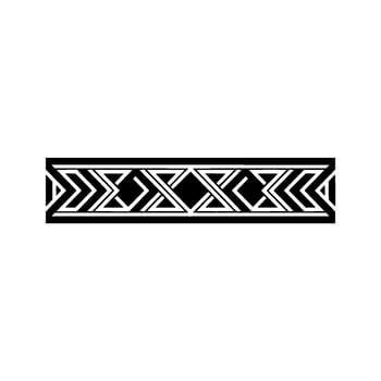 Geometric Deco Border, Minimalist Black White, Pattern vector