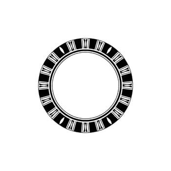 Geometric Clock Face, Minimalist, Circular Motif vector