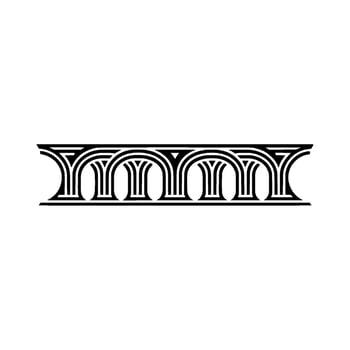 Art Deco Column Border, Elegant Ornamentation, Ornament vector