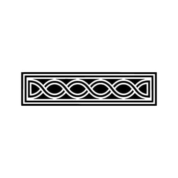 Intricate Celtic Knot Border, Minimalist vector