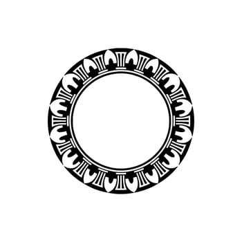 Geometric Circle Frame, Classical Ornamentation, Minimalist vector