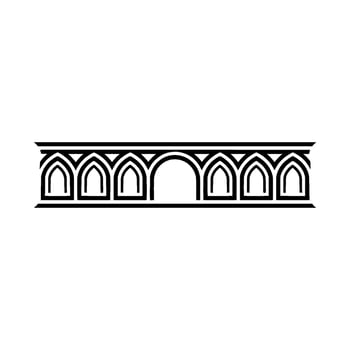 Geometric Arch Border, Elegant, Minimalist Style vector