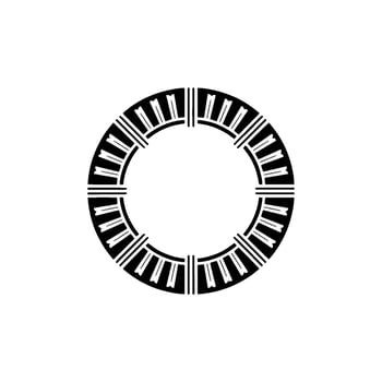 Geometric Radial Emblem, Minimalist, Circular Motif, Modern vector