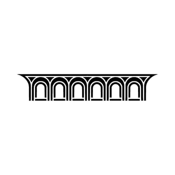 Art Deco Archway, Geometric Ornamentation, Minimalist - Line art vector