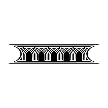 Gothic Arch Ornament, Vintage Border, Arches vector