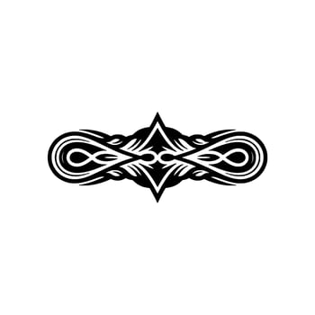 Intricate Black Ornamental Divider, Vintage Style, Decorative vector
