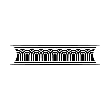 Art Deco Banding Ornament, Geometric, Elegant Border vector