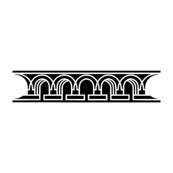 Art Deco Archway Border, Elegant Ornamentation, Vintage vector