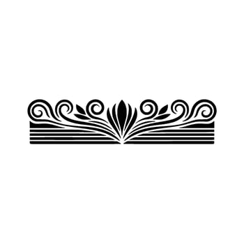 Elegant Black Ornamental Border, Vintage, Swirl vector