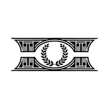 Art Deco Emblem Laurel Wreath Geometric vector