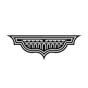 Art Deco Crest Geometric Ornamentation, Vintage Elegance, Retro vector