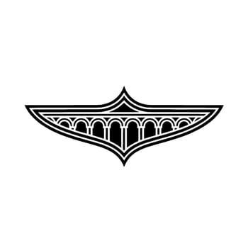 Art Deco Archway Emblem, Vintage Style, Minimalist vector