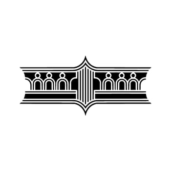 Art Deco Ornament, Geometric Border, Vintage Elegance vector