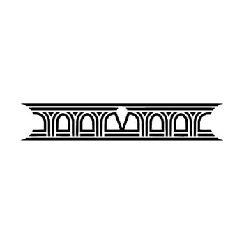 Art Deco Linear Border Geometric Ornamentation, Elegant vector