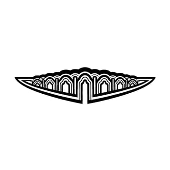Geometric Archway, Minimalist , Architectural Motif, Pattern vector