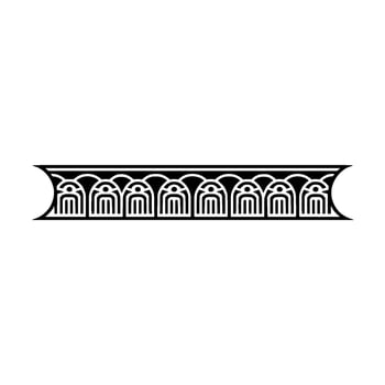 Art Deco Ornament Border, Geometric , Elegant Detail - Symmetry vector