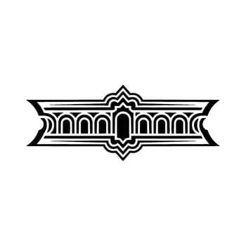 Art Deco Geometric Ornament, Vintage Style vector