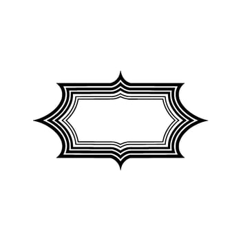 Geometric Deco Frame, Minimalist , Elegant Outline, Decoration vector