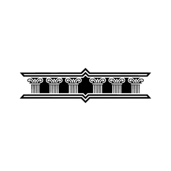 Classical Column Border, Elegant Element, Columns vector