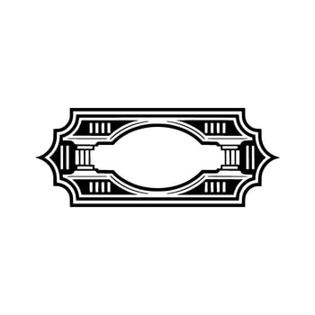 Art Deco Emblem, Vintage Border, Elegant, Decorative vector