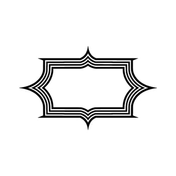 Geometric Deco Frame, Minimalist , Elegant Outline - Background vector