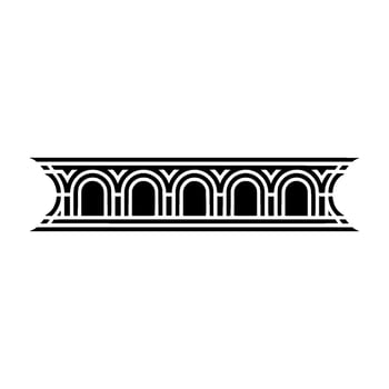 Art Deco Ornament Border, Geometric , Elegant Detail - Illustration vector