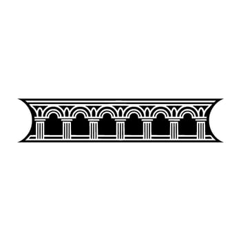 Art Deco Column Border, Geometric Ornamentation, Pattern vector