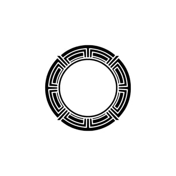 Geometric Circle Emblem, Minimalist , Circular Motif, Monogram vector