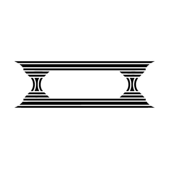 Geometric Archway, Minimalist , Modern Emblem - Outline vector