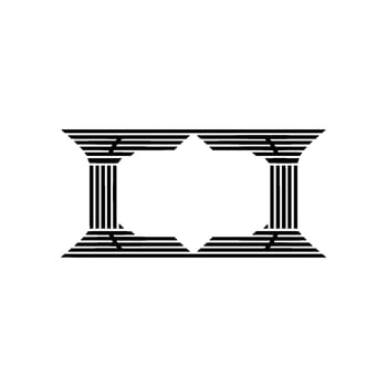 Geometric Temple, Minimalist , Modern Architecture vector