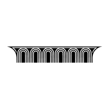 Art Deco Archway Geometric Ornamentation, Minimalist, Minimalism vector