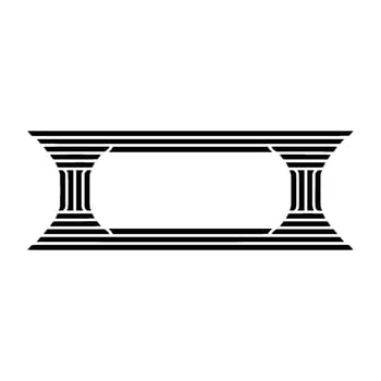 Geometric Temple Frame, Minimalist, Lines vector