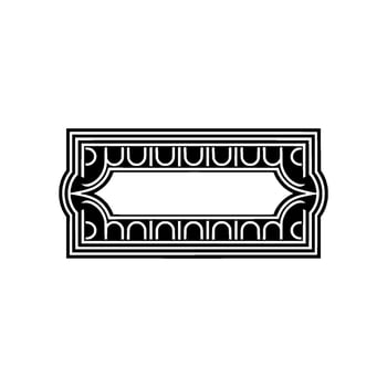 Art Deco Frame, Elegant Ornament, Vintage, Artdeco vector