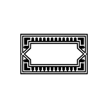 Art Deco Frame, Geometric , Elegant Border, Vintage Style - Retro vector