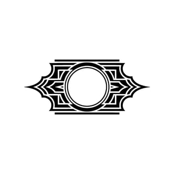 Art Deco Ornament, Geometric Frame, Vintage, Stylized vector