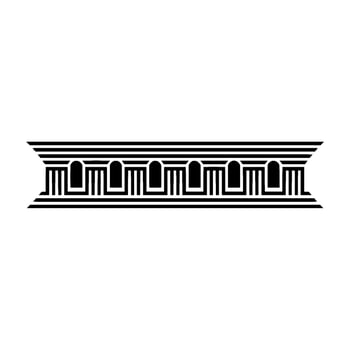 Geometric Deco Border, Streamlined Elegance, Pattern vector