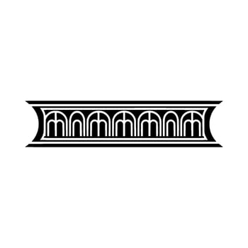 Art Deco Column Border, Geometric , Minimalist Style vector