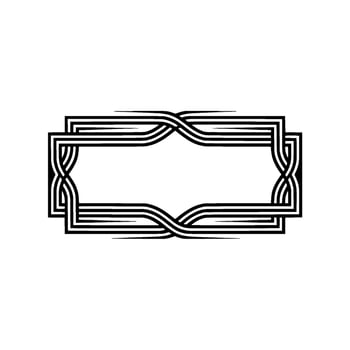 Intricate Geometric Frame, Modern Deco Style vector
