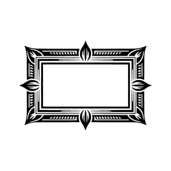Art Deco Frame, Elegant Border, Vintage , Minimalist Illustration - Ornamentation vector