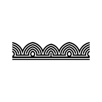 Geometric Wave Border, Minimalist , Elegant Accent, Linear vector