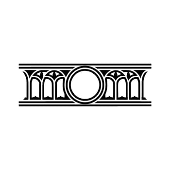 Art Deco Ornament Border, Geometric , Vintage Aesthetic, Pattern vector